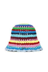 Crochet Stripe Bucket Hat