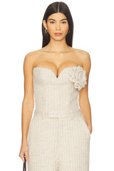 Rosette Strapless Top