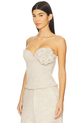 Rosette Strapless Top