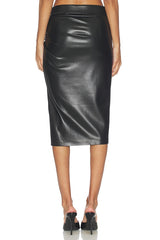 Regina Studded Faux Leather Skirt