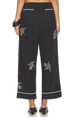The Weekend Pant With Hanky Embroidery