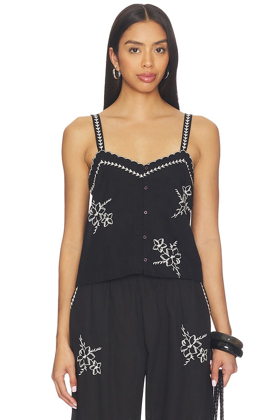 The Weekend Tank With Hanky Embroidery
