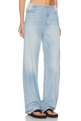Jordan Low Rise Frayed Waist Boyfriend Jeans