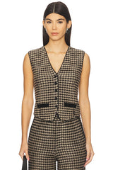 Houndstooth Tailored Vest