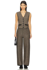 Houndstooth Tailored Vest