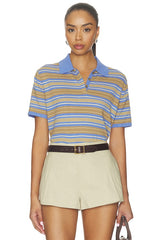 Short Sleeve Stripe Rugby Tee