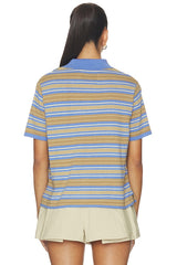 Short Sleeve Stripe Rugby Tee