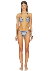 Knit Triangle Bikini Set
