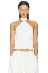 Halo Pleat Halter Top