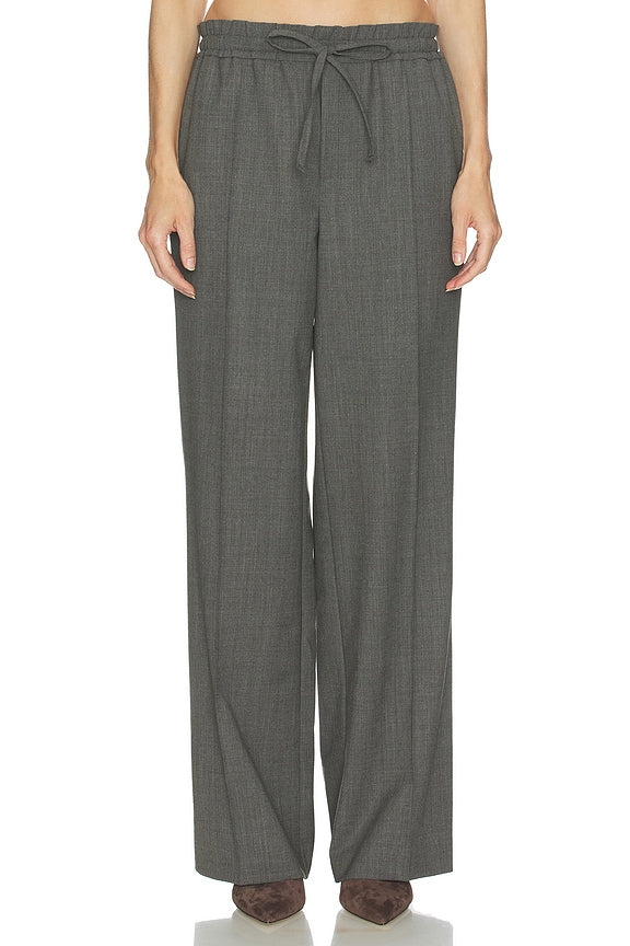 Wool Blend Drawcord Trousers