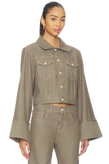Cuffed Cropped Jacket