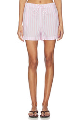 Cabana Stripe Embroidered Shorts