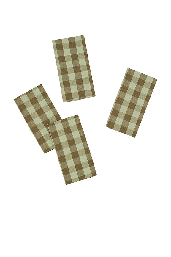 Essential Gingham Dinner Napkins Set Of 4