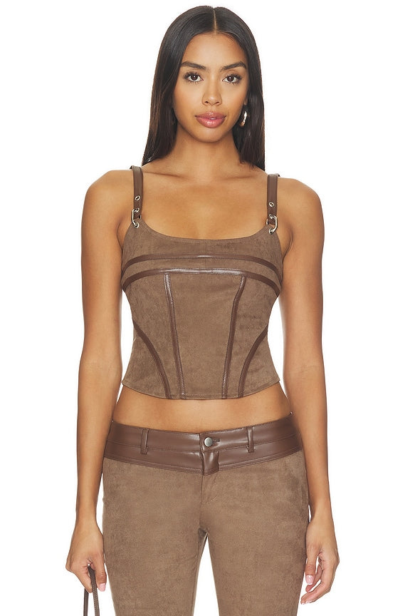 Viviane Suede Corset Top