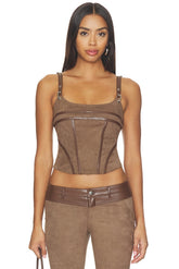 Viviane Suede Corset Top