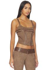 Viviane Suede Corset Top