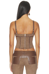 Viviane Suede Corset Top