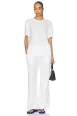 Crepe Jersey Oversized Crew Tee