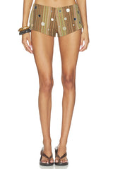Stripe Mirror Trim Short