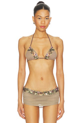 Triangle Bikini Top With Sequin Detail