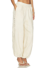 Selah Linen Lace Balloon Pant