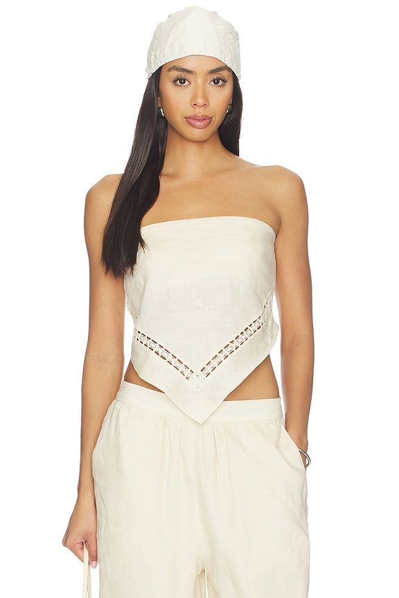 Lahni Linen Lace Top