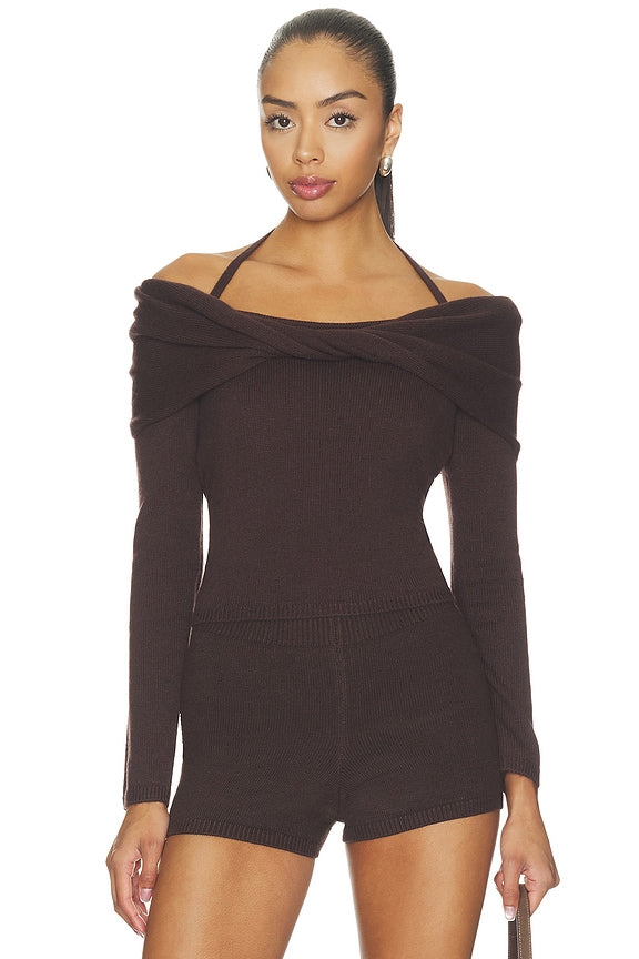 Cambria Long Sleeve Off Shoulder Top