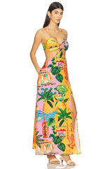 Beaded Cut Out Maxi Dress
