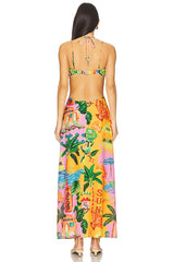 Beaded Cut Out Maxi Dress