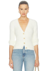 Agathe Fuzzy Collared Cardigan