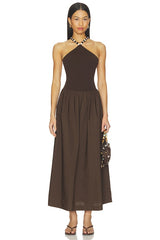 Jinjara Beaded Halter Dress