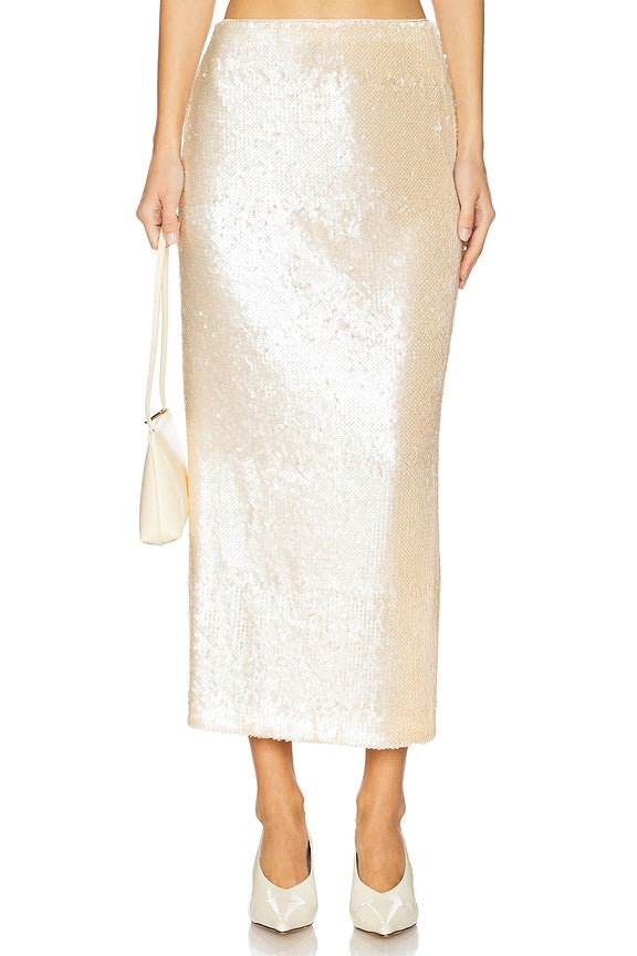 Ceci Sequin Midi Skirt