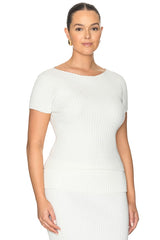 Jordin Short Sleeve Rib Top