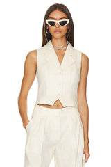 Carinne Linen Vest Top