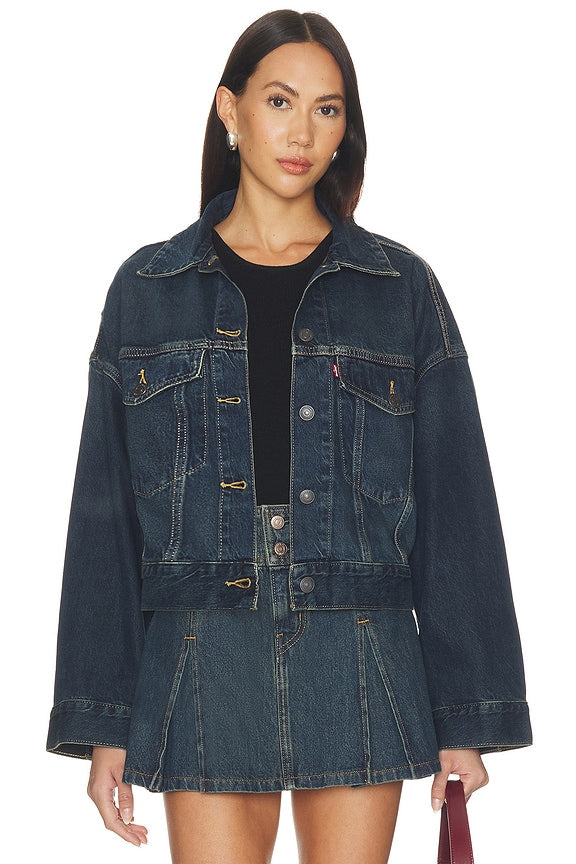 Loose Crop Trucker Jacket