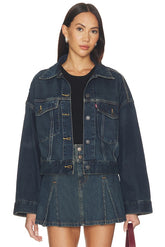 Loose Crop Trucker Jacket