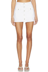 Button Front Skort