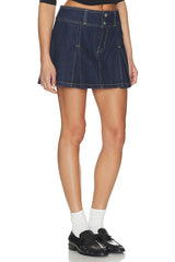 Inverted Pleat Mini Skirt