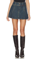 Inverted Pleat Mini Skirt