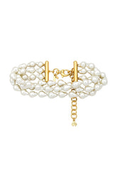 Jackie Pearl Triple Row Choker