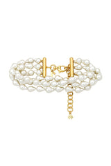 Jackie Pearl Triple Row Choker