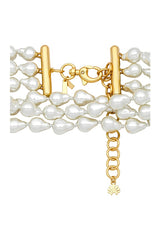 Jackie Pearl Triple Row Choker