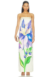 Iris Of The Sapphire Garden Dress