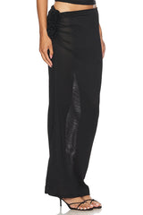 Soul Mate Maxi Skirt in Onyx