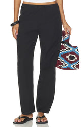 Poplin Barrel Leg Pant