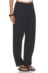 Poplin Barrel Leg Pant