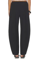Poplin Barrel Leg Pant