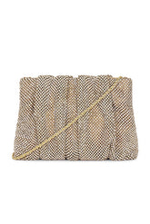 Crystal Gathered Flat Clutch