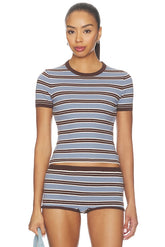 Haize Stripe Short Sleeve Tee