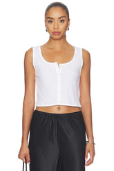 Pointelle Button Down Tank